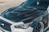 Infinity Q50 Carbon Fiber Hood CS Style